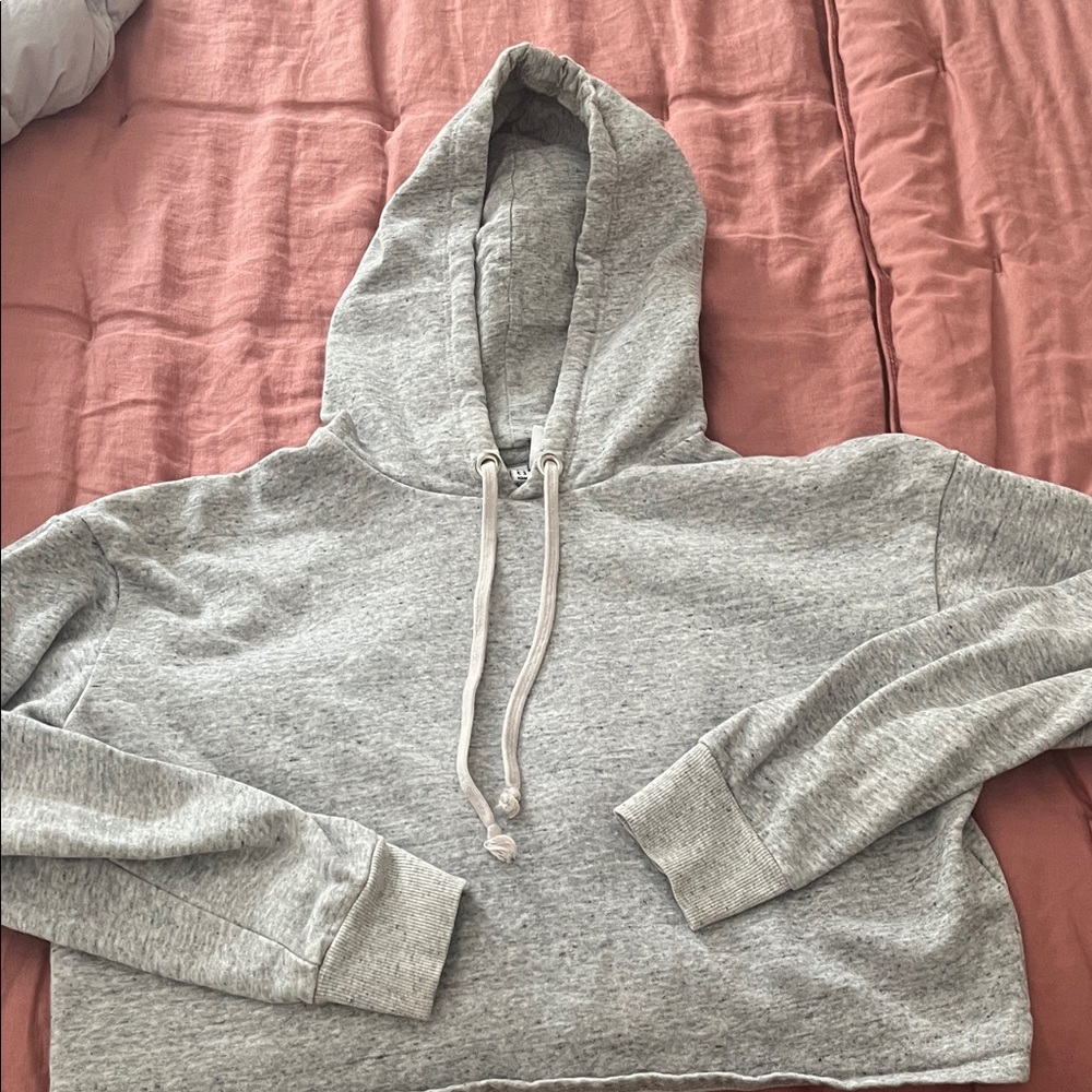 Cropped Gray Women's Hoodie Sweater H&M
